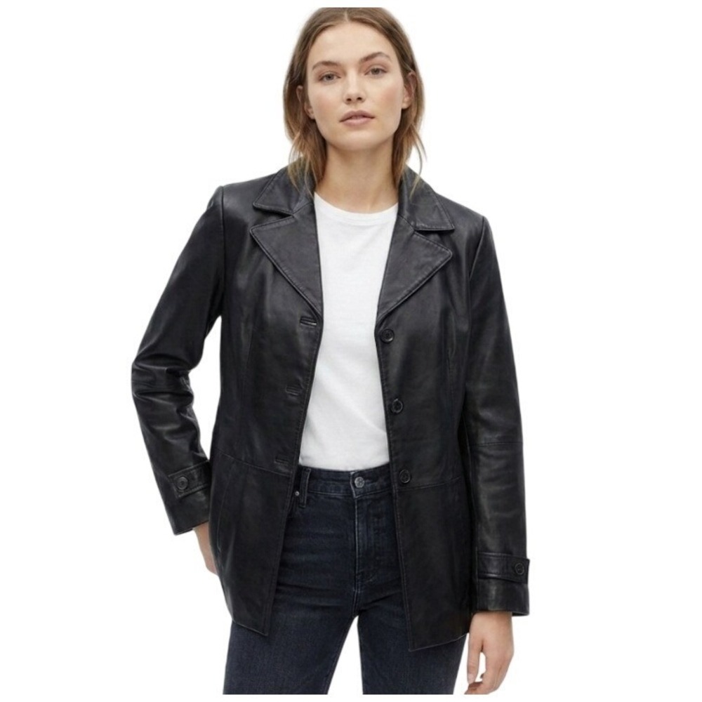 BP Black Leather Blazer